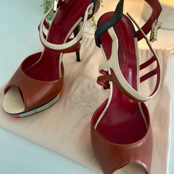 Cesare Paciotti Multicolor Strappy Heels - Picture 2 of 5